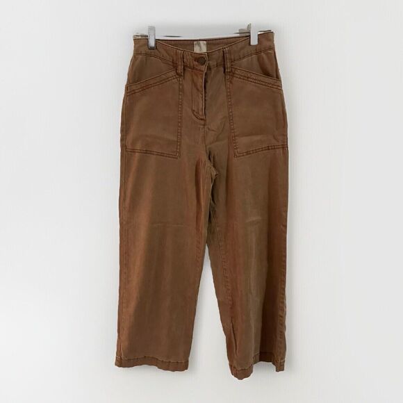 Joie Womens High Waist Slim Cut Casual Pants Brown “Lion” Tan Size 2 *Desc*